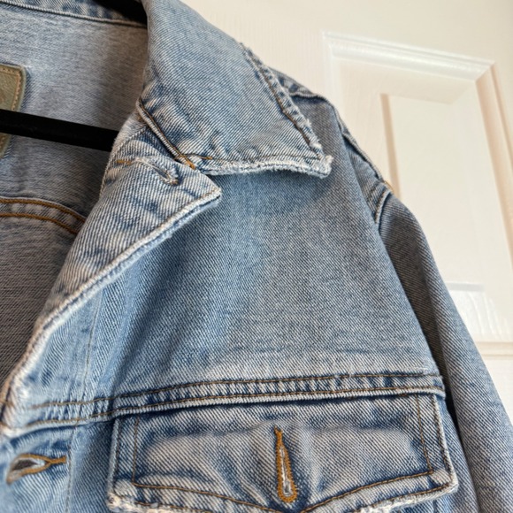 Vintage Gap Special Edition Denim Jean Jacket Light Wash Long Sleeve Unisex Lg - Picture 9 of 11